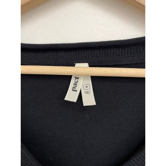 Pact Organic Cotton Fine Knit Ribbed Trim Classic V-Neck Boxy Cardigan - Medium - Picture 4 of 8